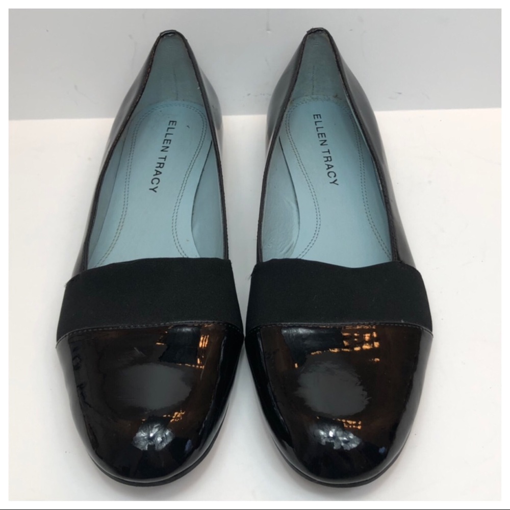 Ellen Tracey Black Patent Leather Shoes Size 7.5